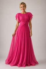 Ellis & Johnson™ | Pleated Evening Dress