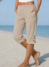 Delphia | Calf-Length Capri Trousers