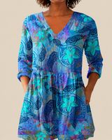 Riley | Long Blouse with Expressive Pattern