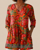 Kaia | Long Blouse with Striking Pattern