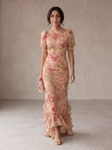 Rosario | Long Floral Chiffon Dress