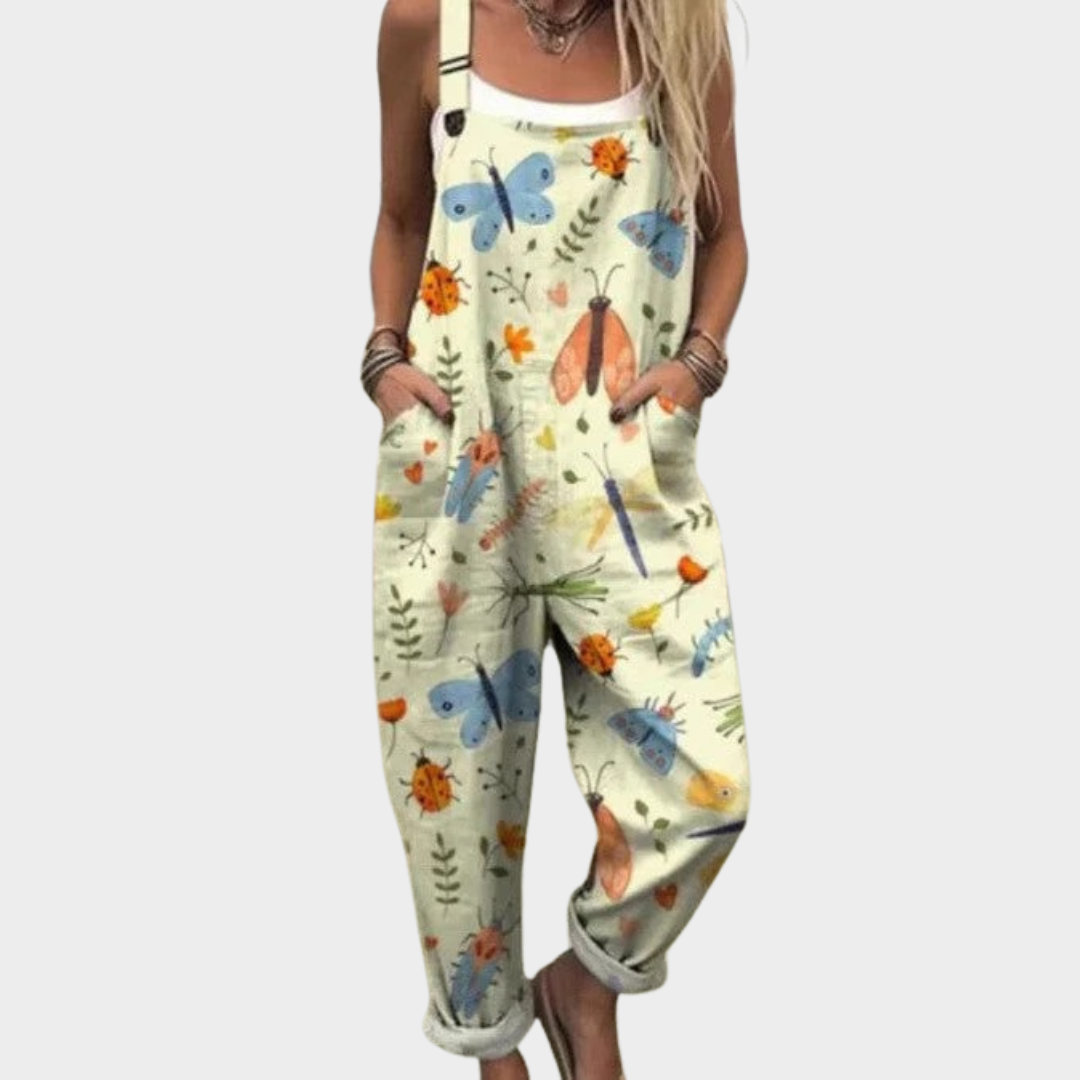 Cozy Printed Overalls