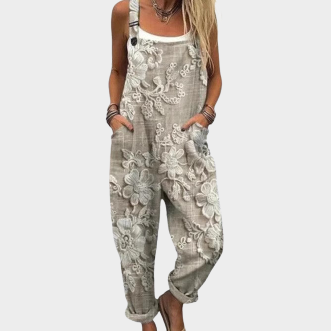 Cozy Printed Overalls