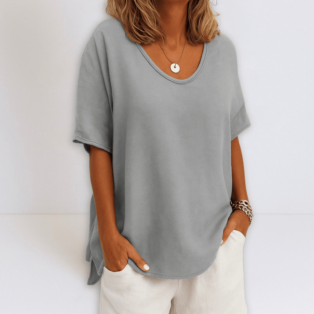 Joanne | Oversized V-neck Blouse