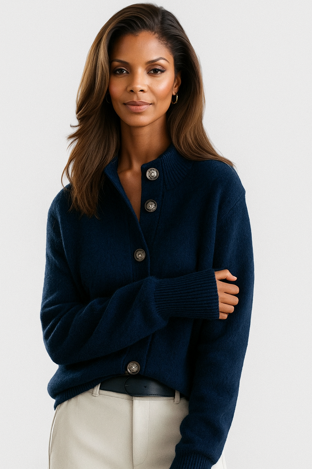 SOFIA | BUTTON FRONT KNIT CARDIGAN FOR WOMEN