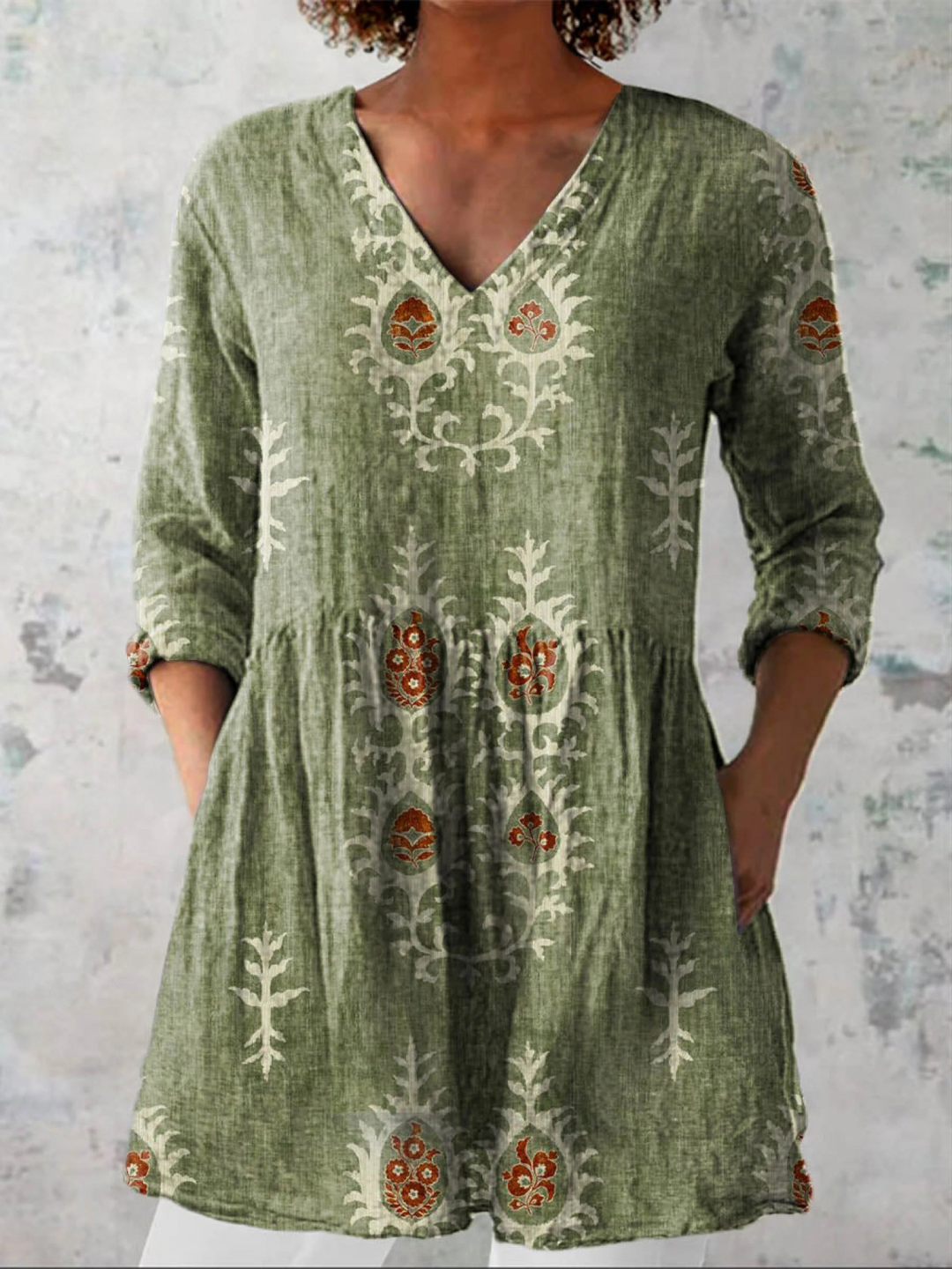 Blair | Long Blouse with Striking Pattern