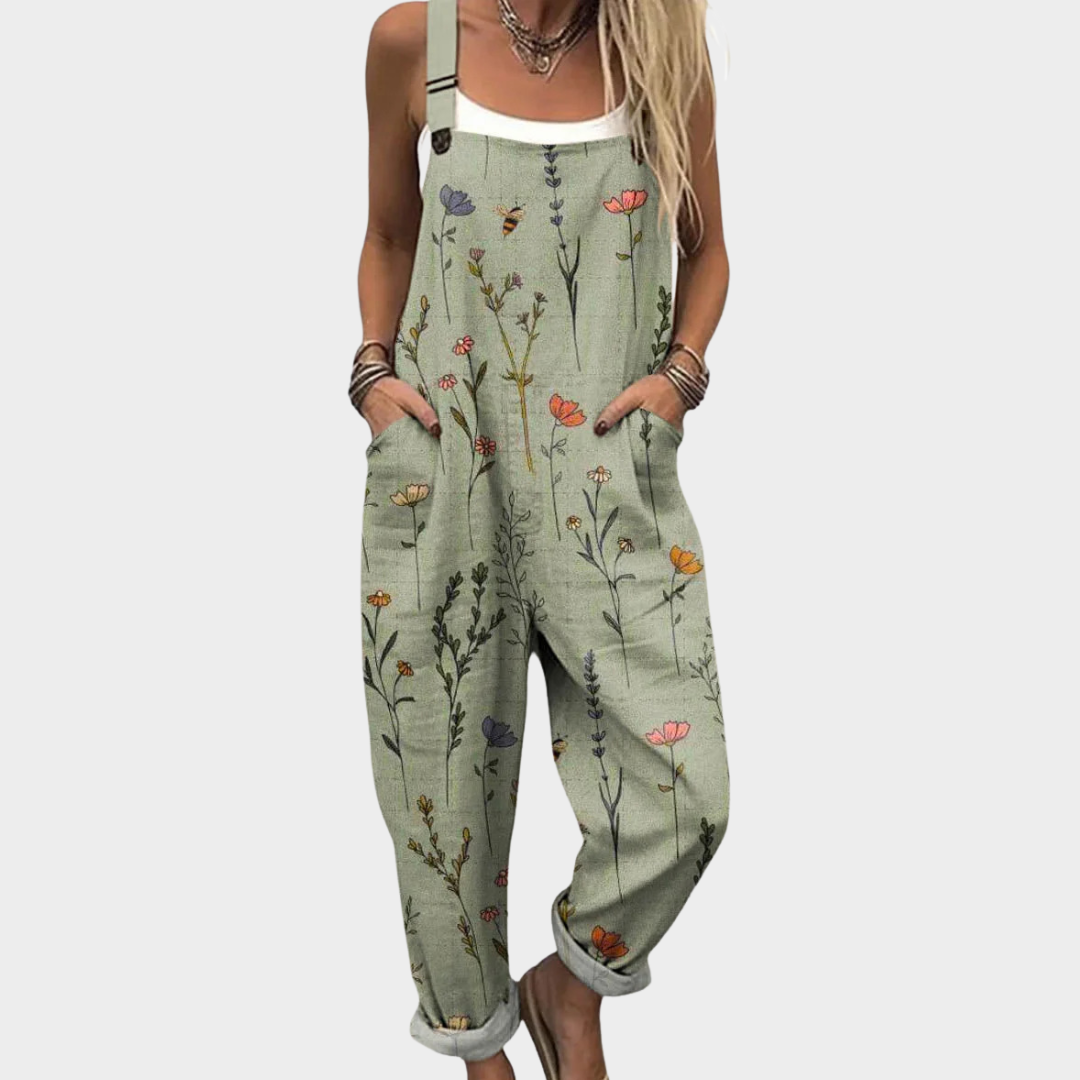 Cozy Printed Overalls