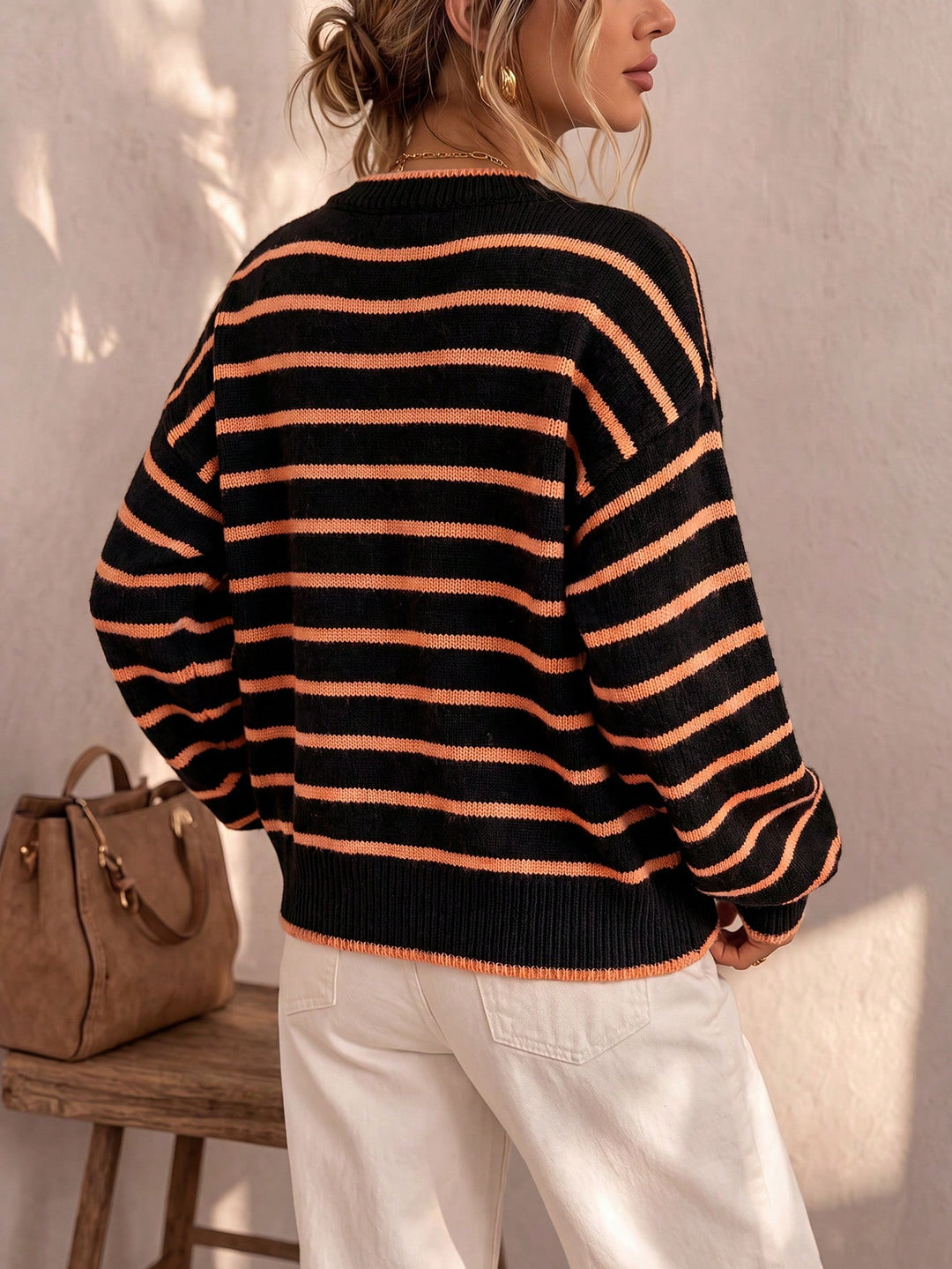 MABEL | STRIPED KNIT CARDIGAN FOR WOMEN