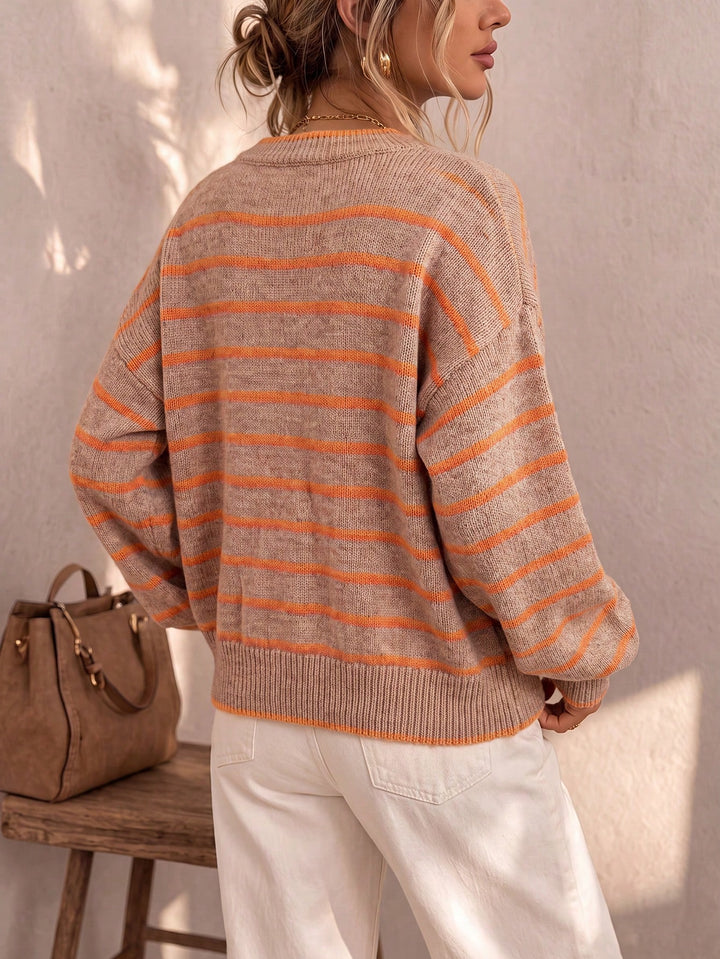 MABEL | STRIPED KNIT CARDIGAN FOR WOMEN