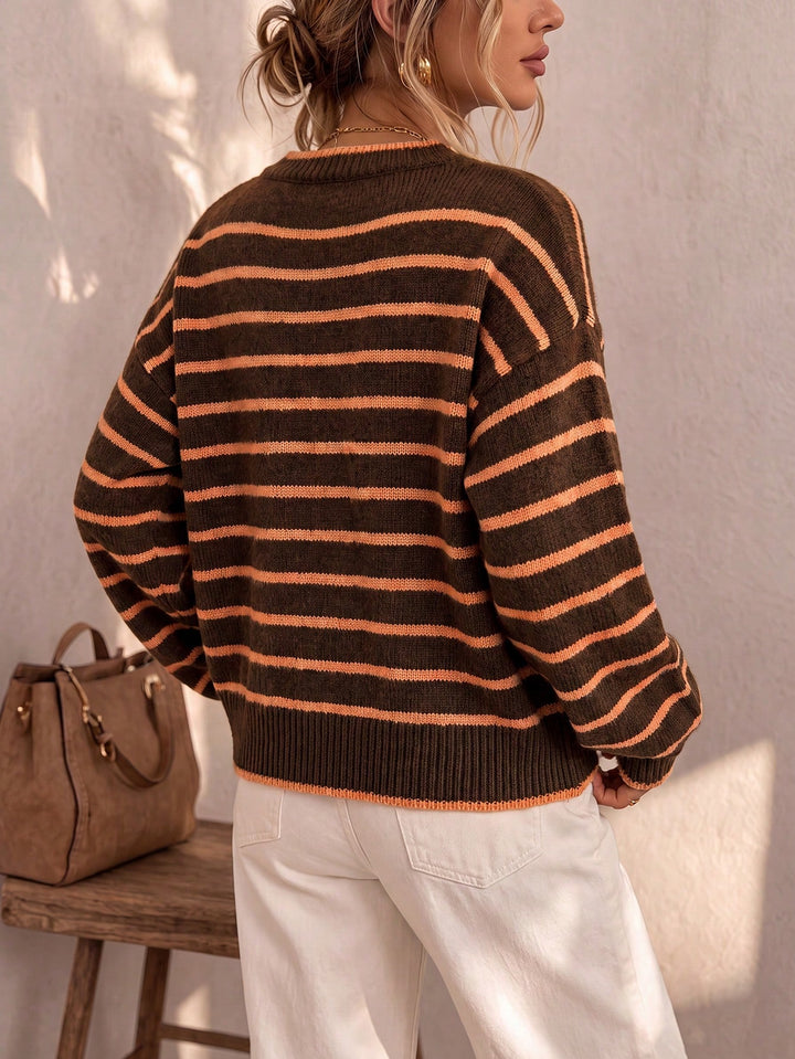 MABEL | STRIPED KNIT CARDIGAN FOR WOMEN