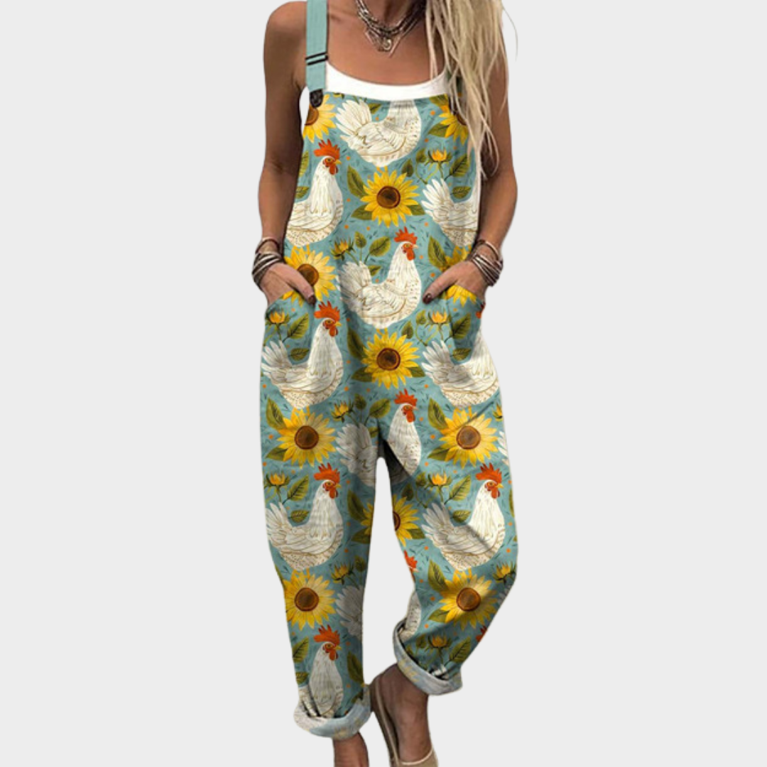 Cozy Printed Overalls