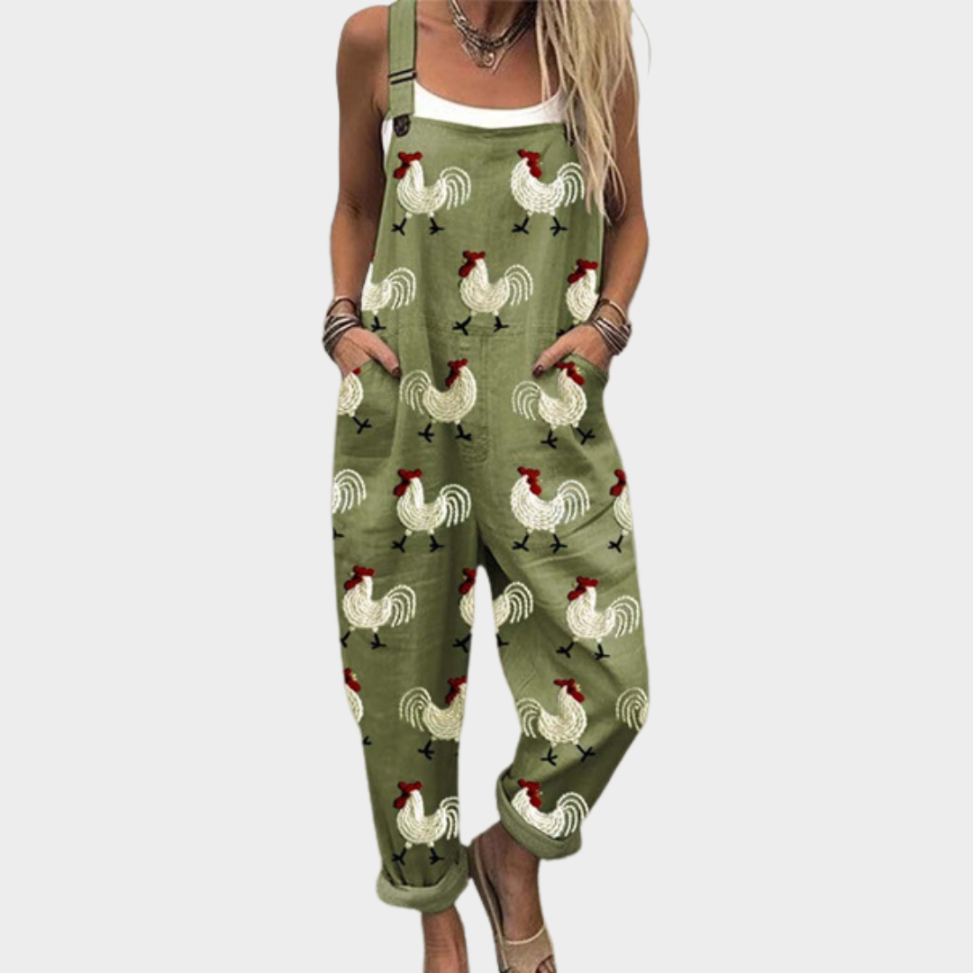 Cozy Printed Overalls