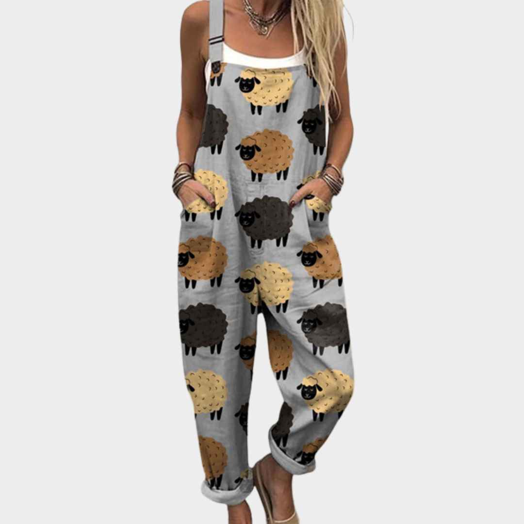 Cozy Printed Overalls