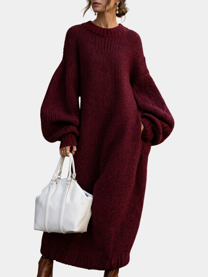 ELISE | RIBBED MAXI KNIT DRESS FOR WOMEN