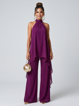 Zareen | Asymmetric Tunic Top Wide Leg Trousers Set