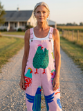 Sanna | Hen Motif Full-Length Jumpsuit