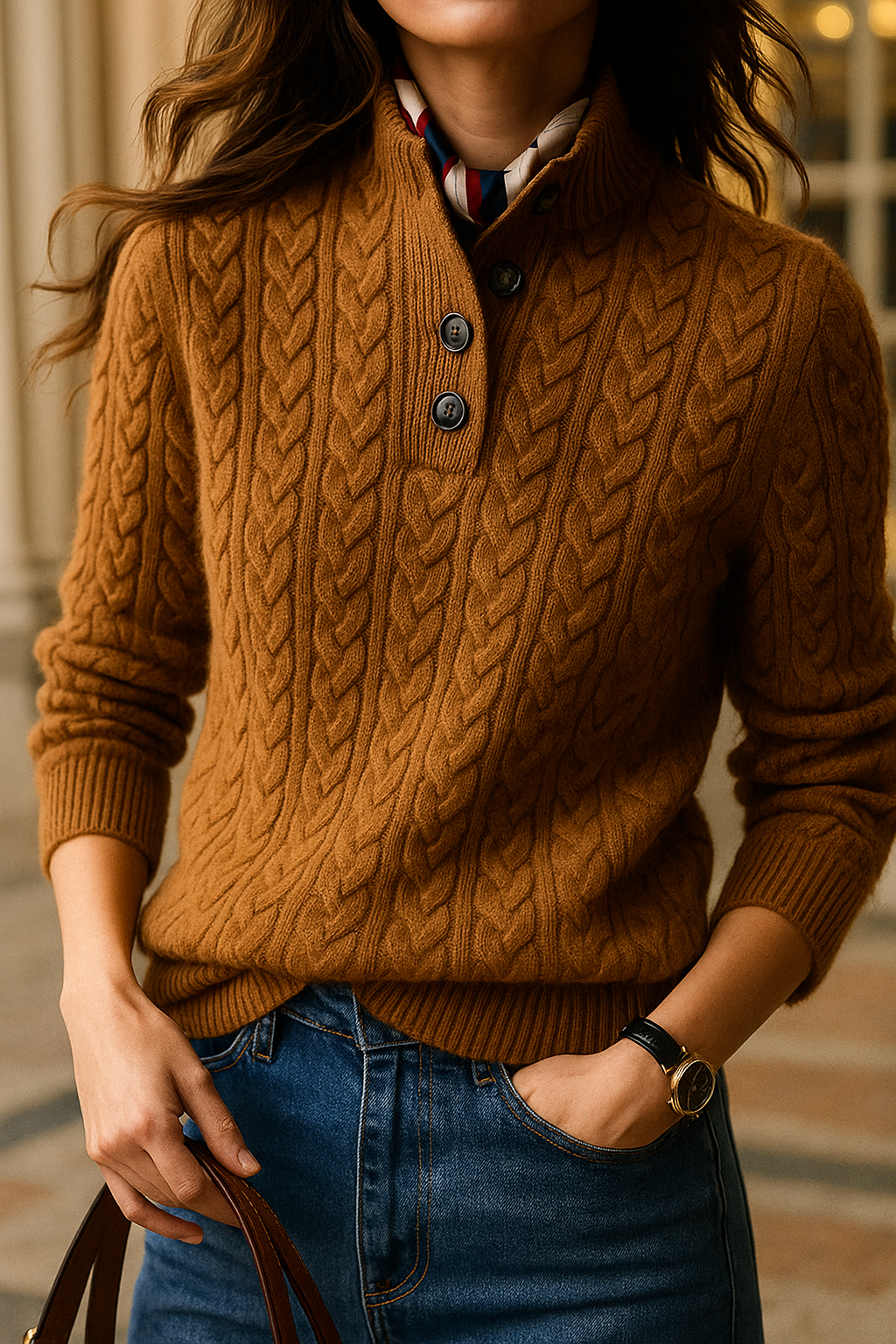 ARDEN | CABLE KNIT CASHMERE SWEATER FOR WOMEN