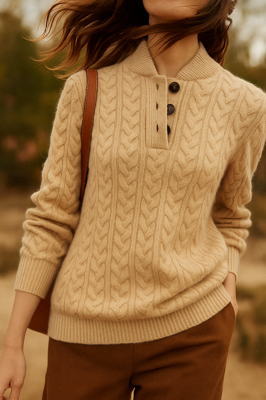 ARDEN | CABLE KNIT CASHMERE SWEATER FOR WOMEN