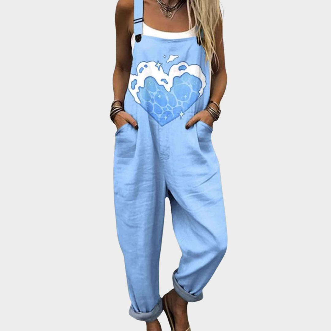 Cozy Printed Overalls
