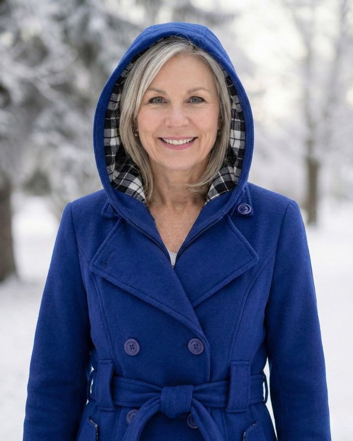 Sheila | Plaid Collar Wool Coat