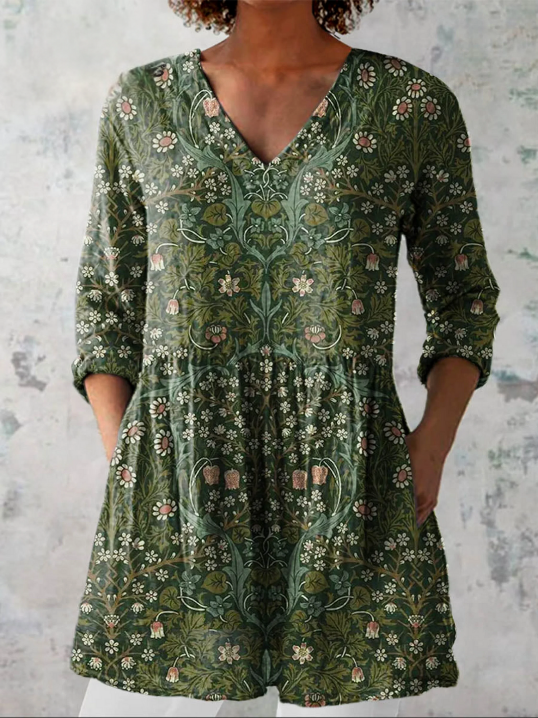 Skye | Long Blouse with Striking Pattern