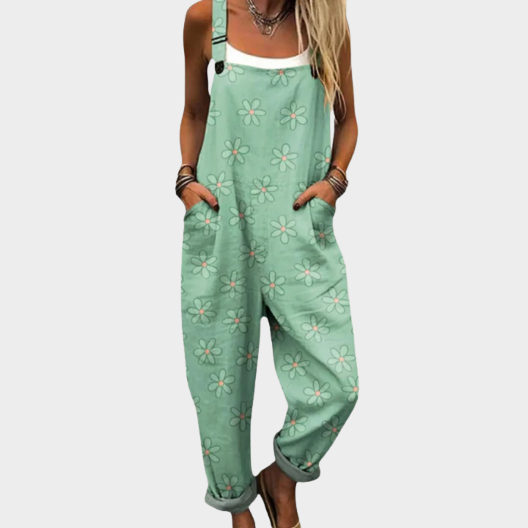 Cozy Printed Overalls