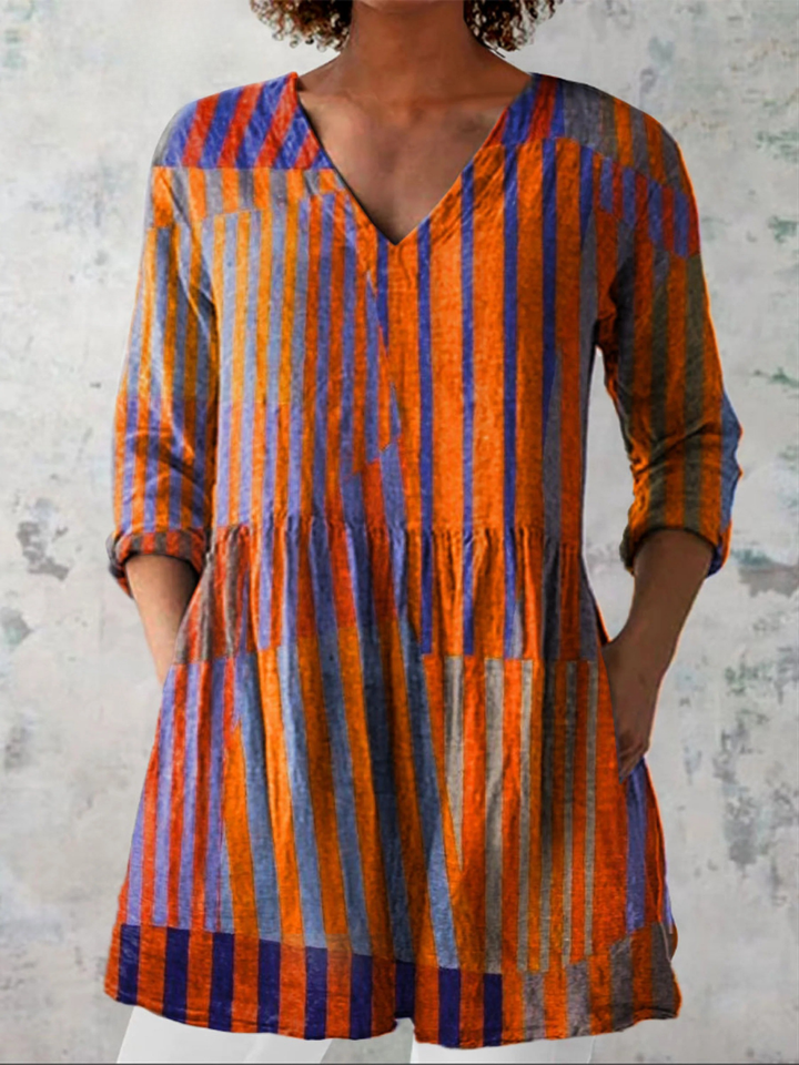 Elowen | Long Blouse with Expressive Pattern