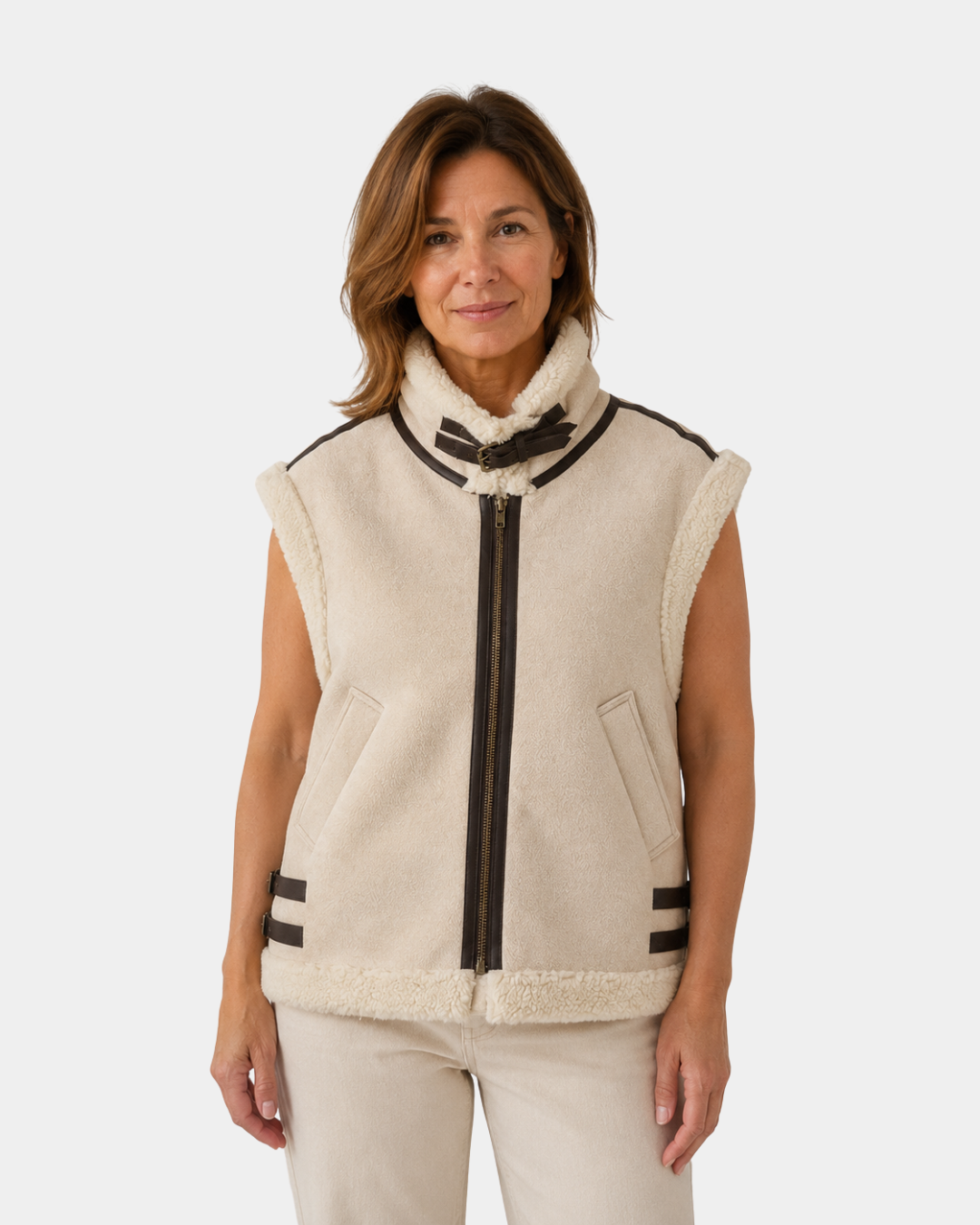 ÉLISE | VINTAGE FAUX FUR VEST FOR WOMEN