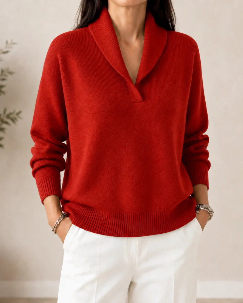 ANTONINE - SOFT V-NECK JUMPER FOR WOMEN