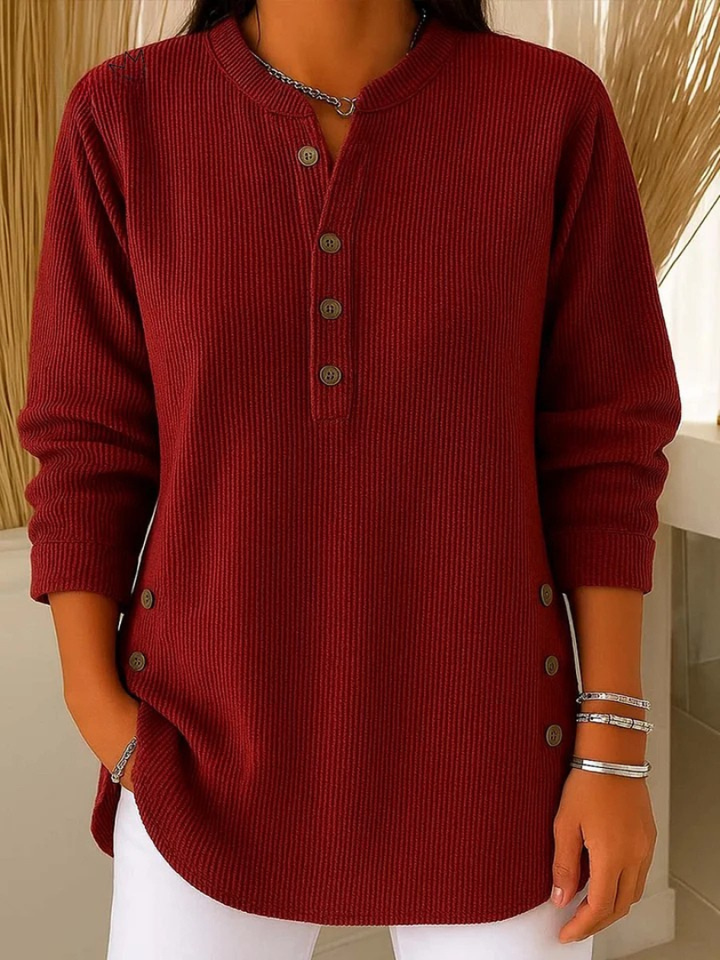 NEVA | BUTTON HENLEY TUNIC