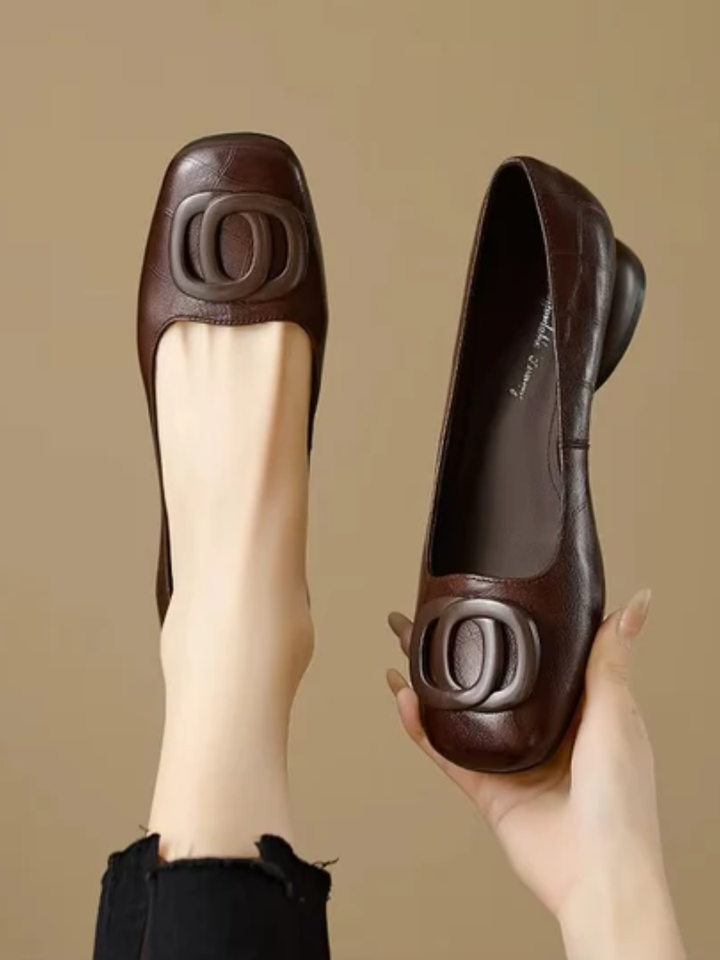 SANDRA | SQUARE TOE FLATS FOR WOMEN