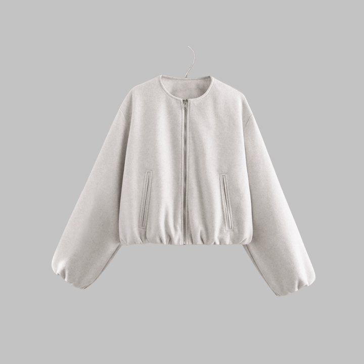 OVALIE™ - Chic Long Sleeve Zipper Crop Top Jacket