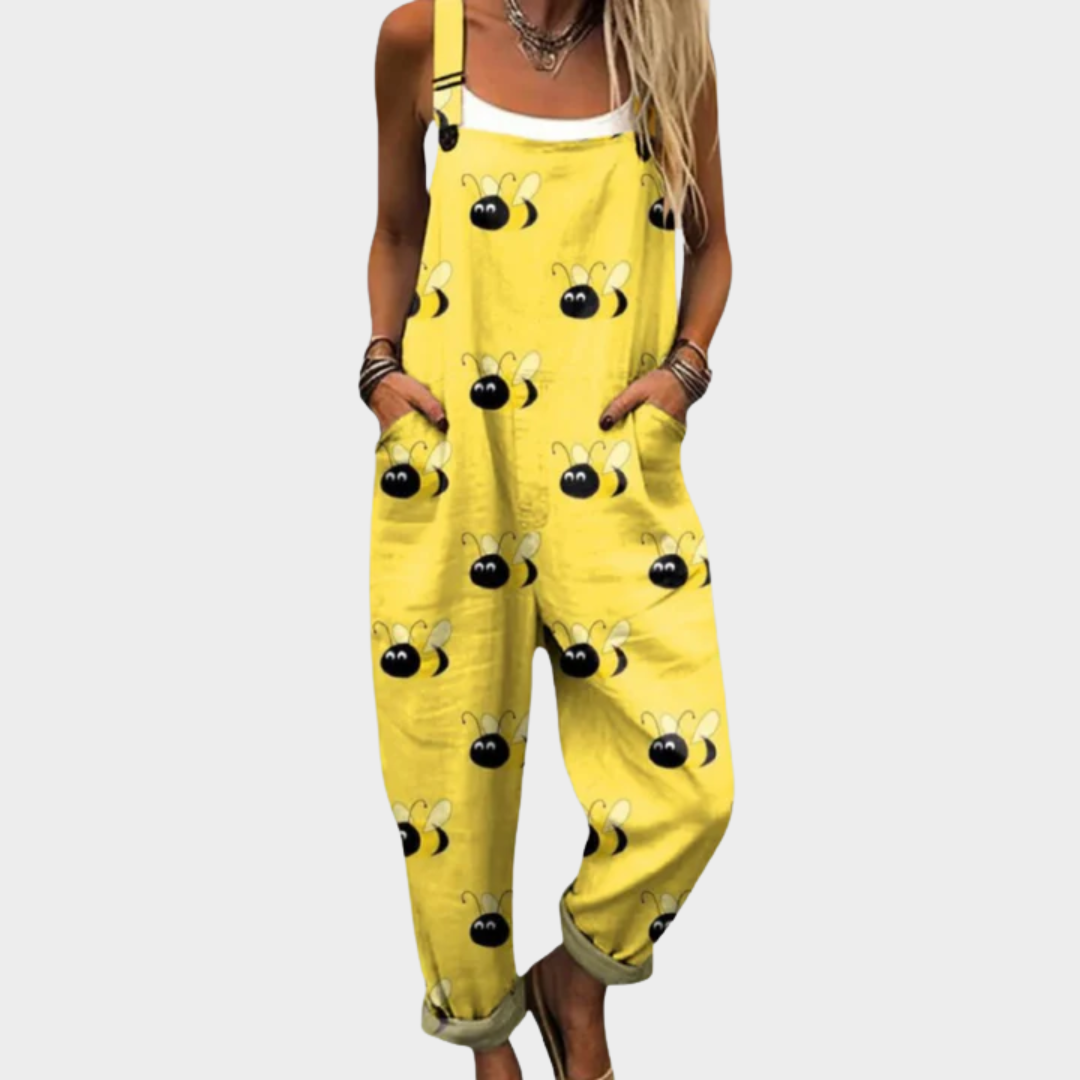 Cozy Printed Overalls