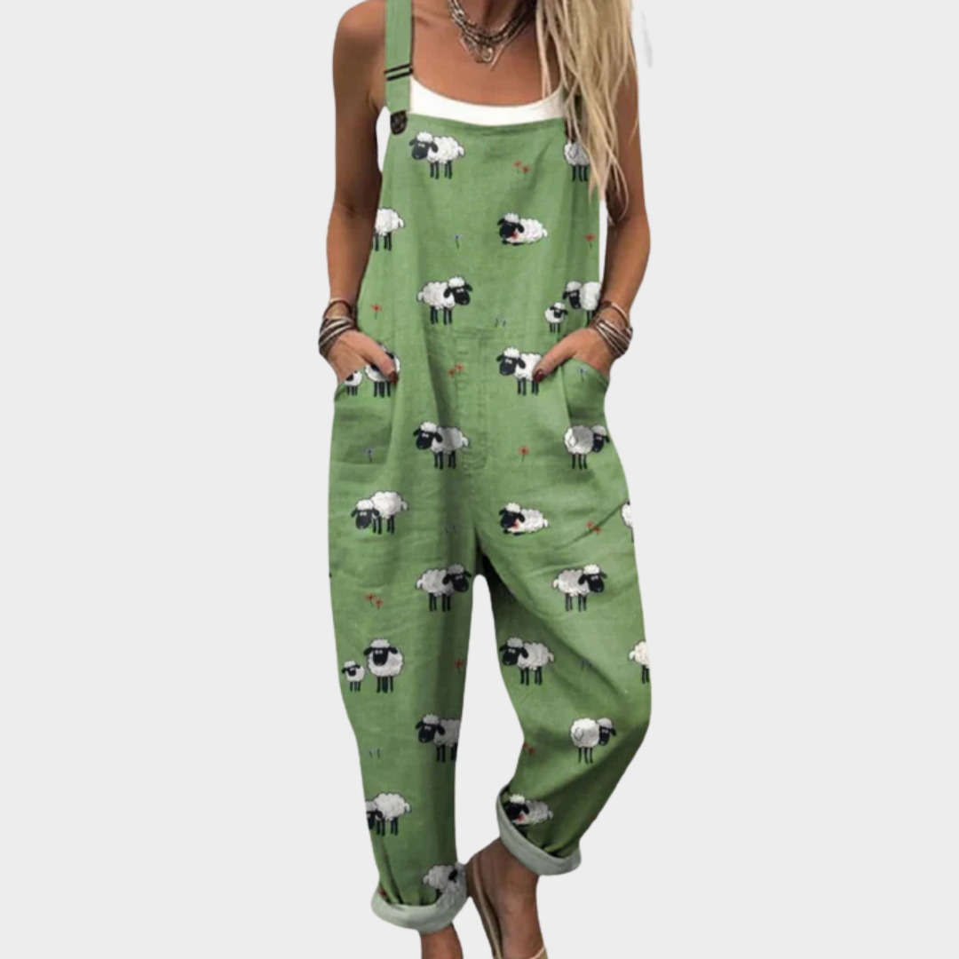 Cozy Graphic Overalls