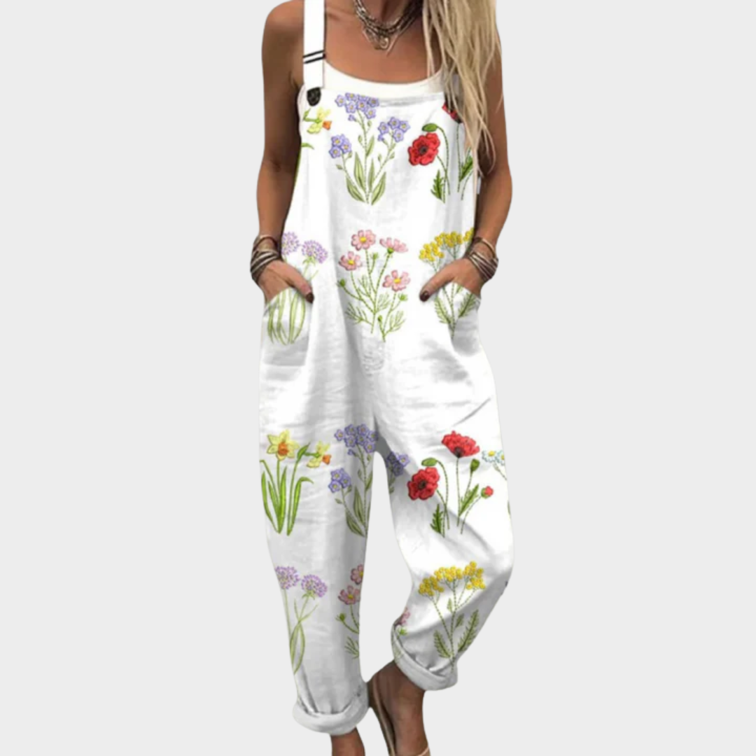 Cozy Printed Overalls