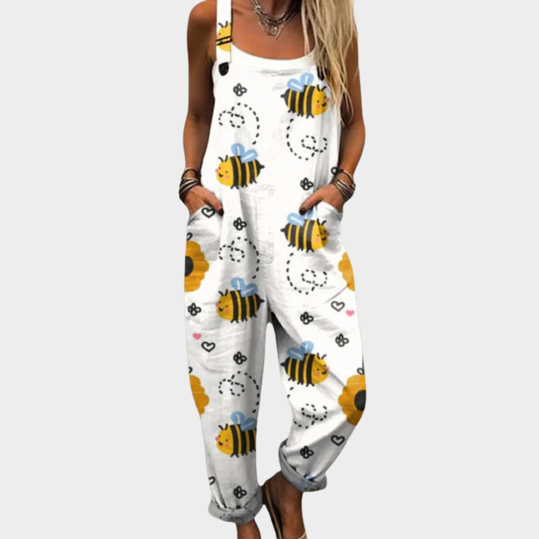 Cozy Printed Overalls
