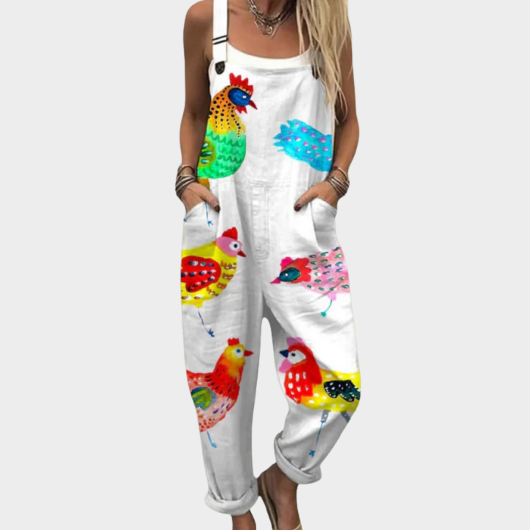 Cozy Printed Overalls