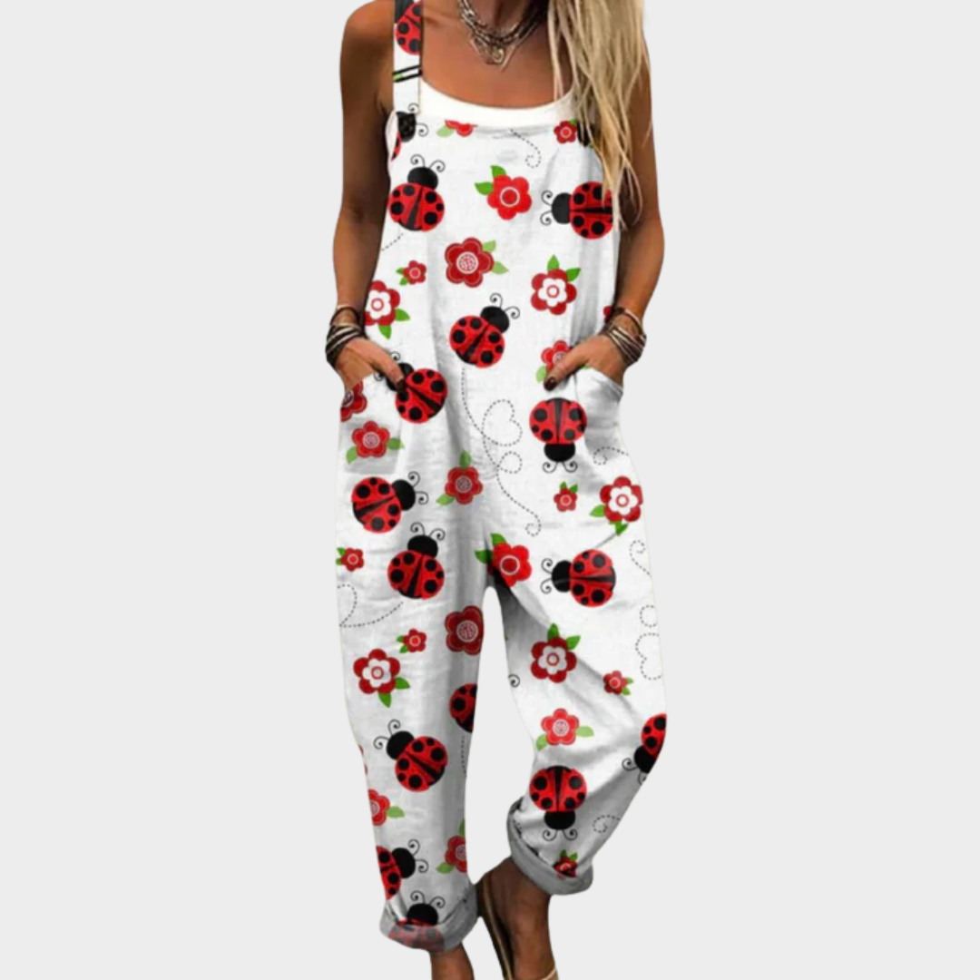 Cozy Printed Overalls
