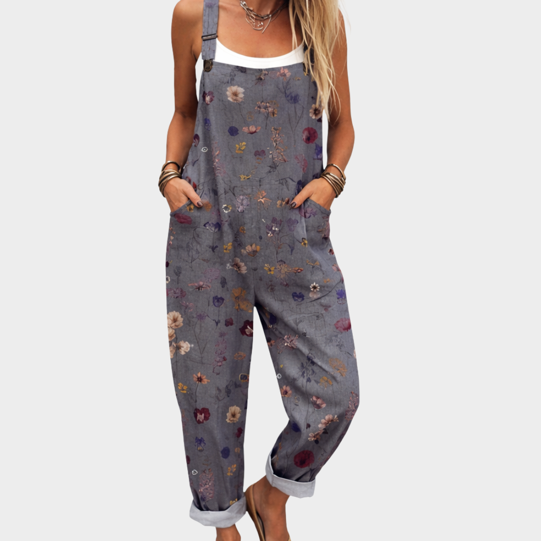 Cozy Printed Overalls