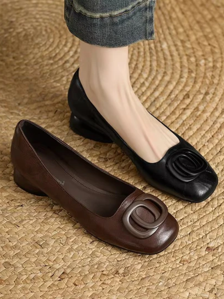 SANDRA | SQUARE TOE FLATS FOR WOMEN