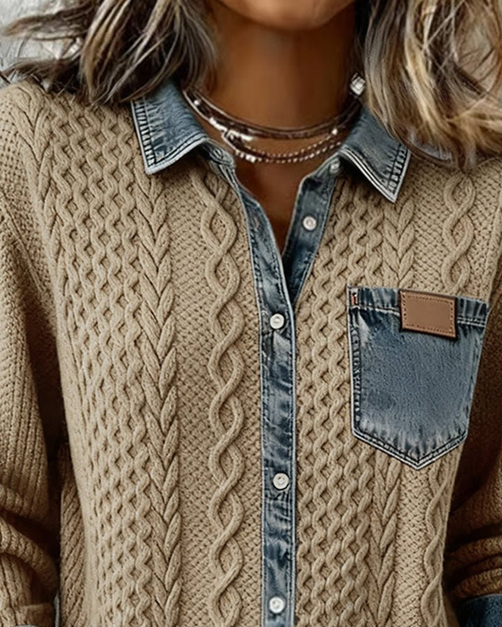 Juliane | Knitted Denim Sweater