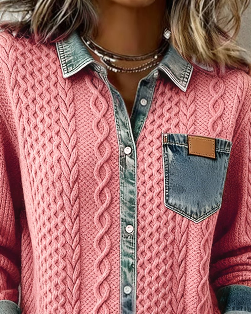 Juliane | Knitted Denim Sweater