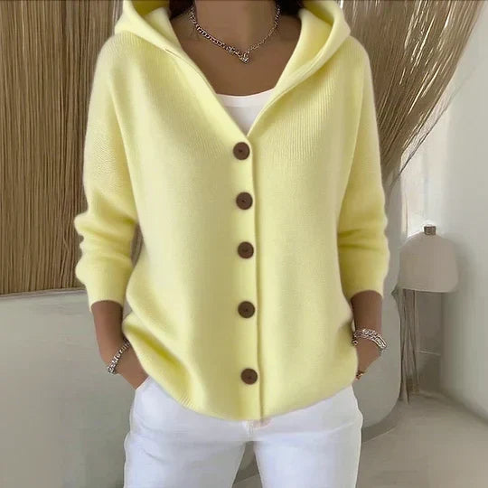 DARIENNE | HOODED BUTTON-UP CARDIGAN FOR WOMEN