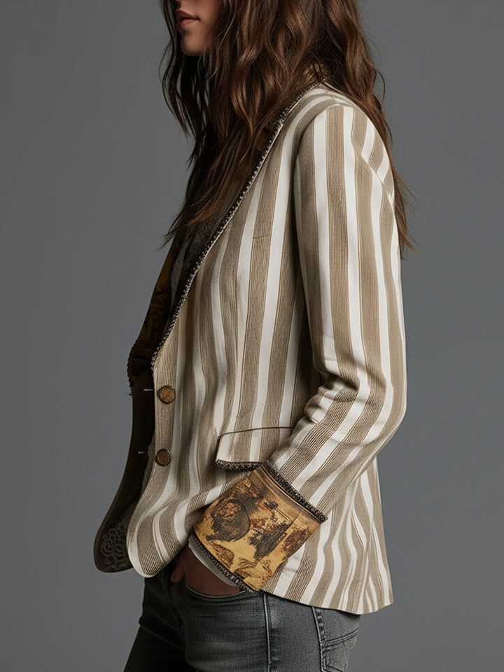 ANA | STRIPED STATEMENT BLAZER FOR WOMEN