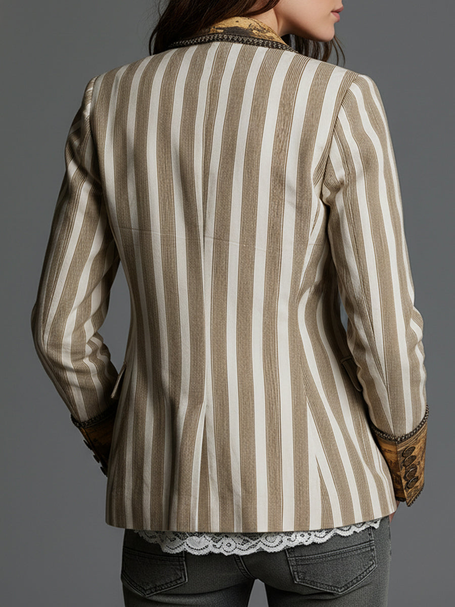 ANA | STRIPED STATEMENT BLAZER FOR WOMEN