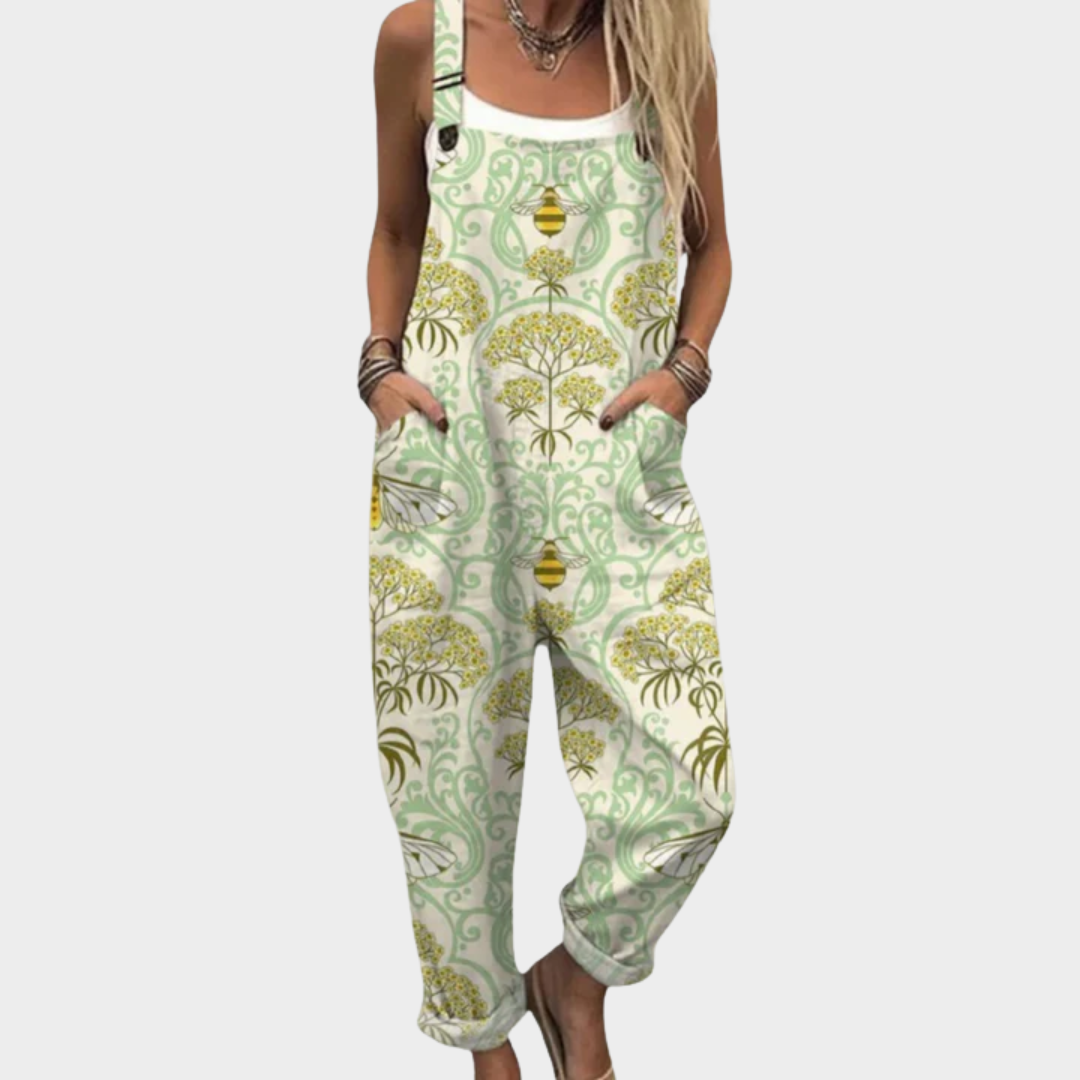 Cozy Printed Overalls