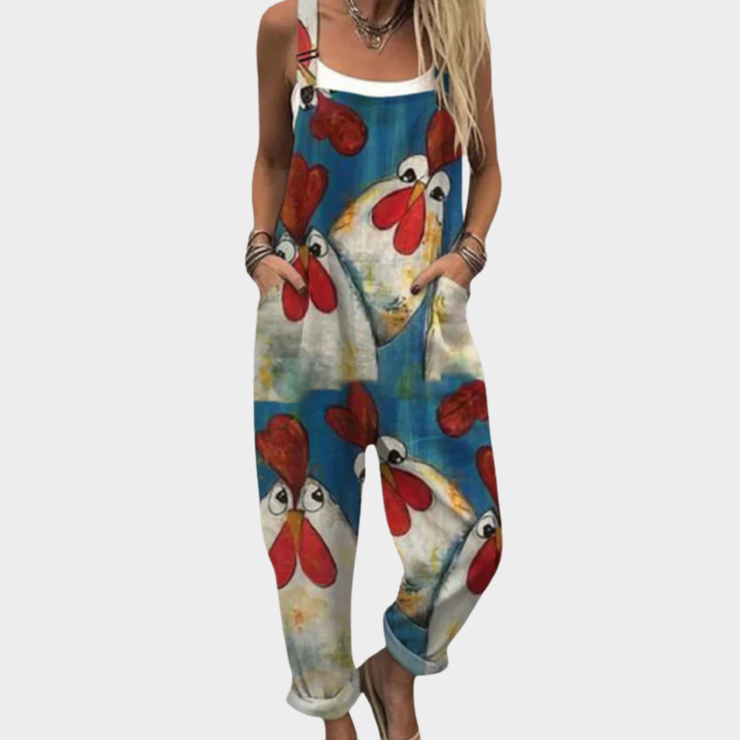 Cozy Printed Overalls