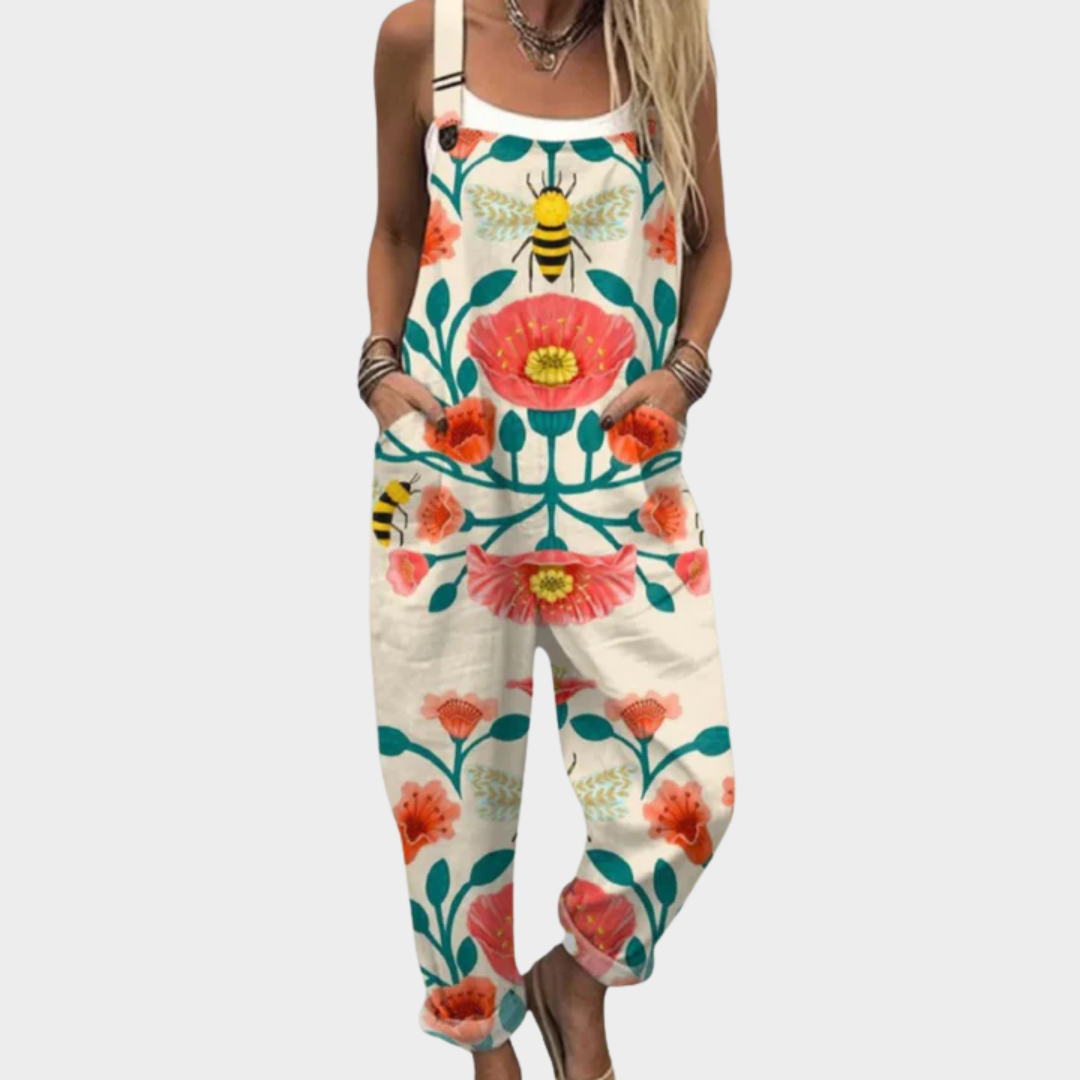 Cozy Printed Overalls