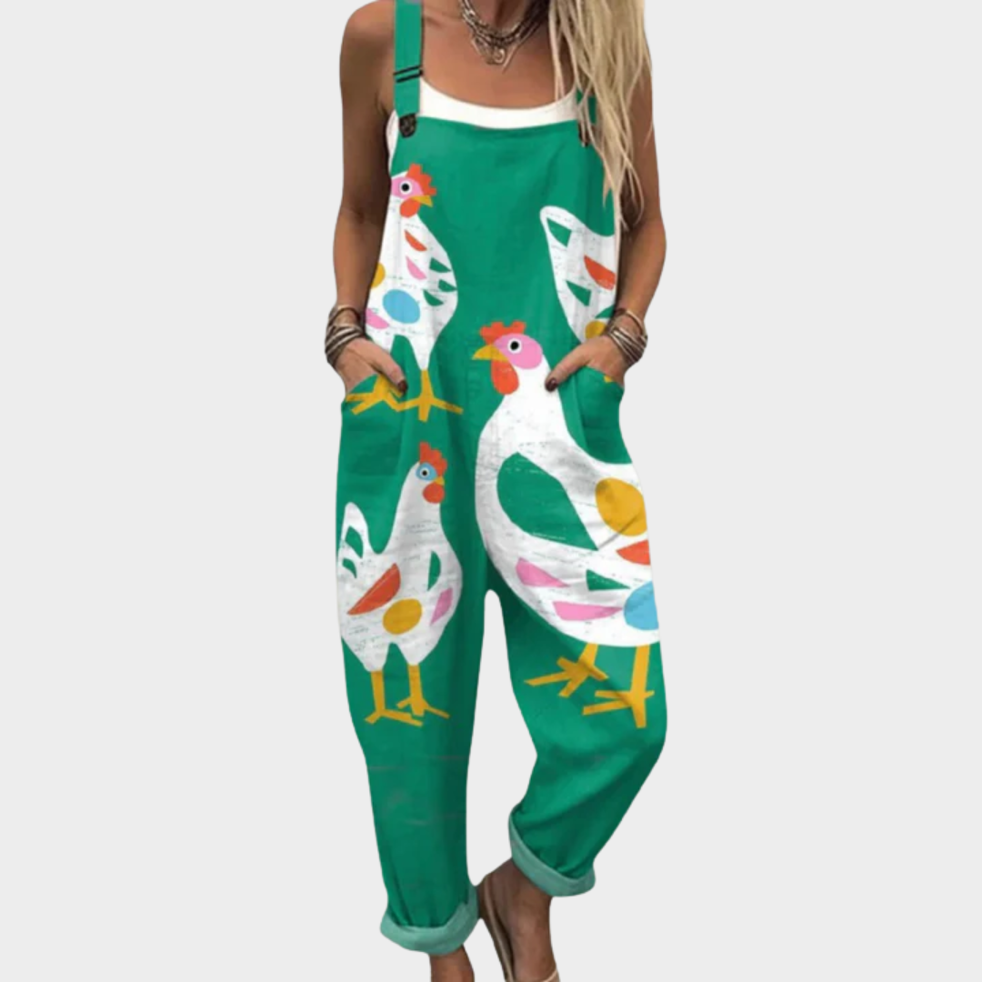 Cozy Printed Overalls