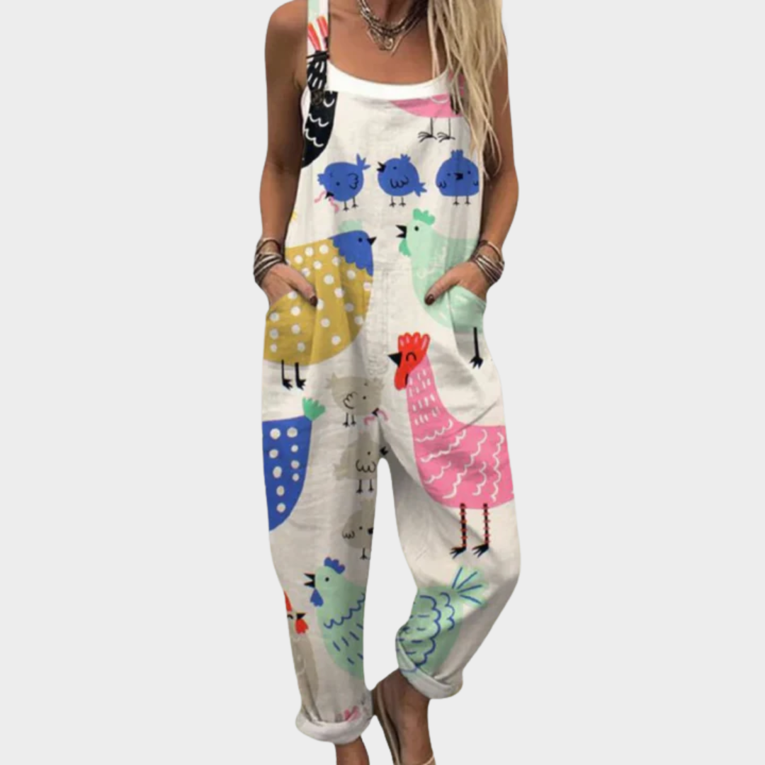 Cozy Printed Overalls